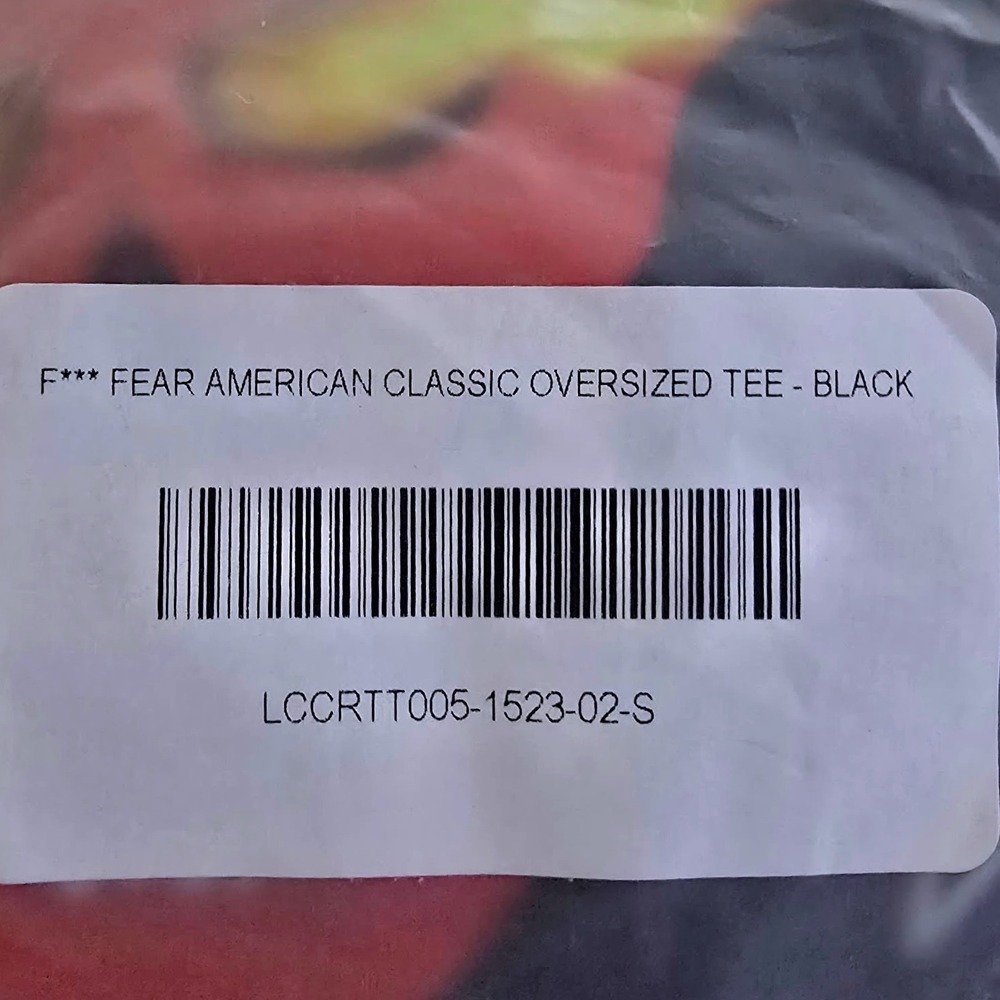 Civil Regime WWE F Fear American Classic Oversized Tee Black Small - Picture 3 of 4